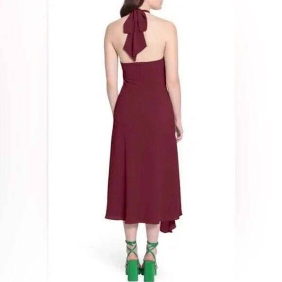 NWOT -Donna Morgan Crêpe Halter Dress size 6 - Picture 2 of 5